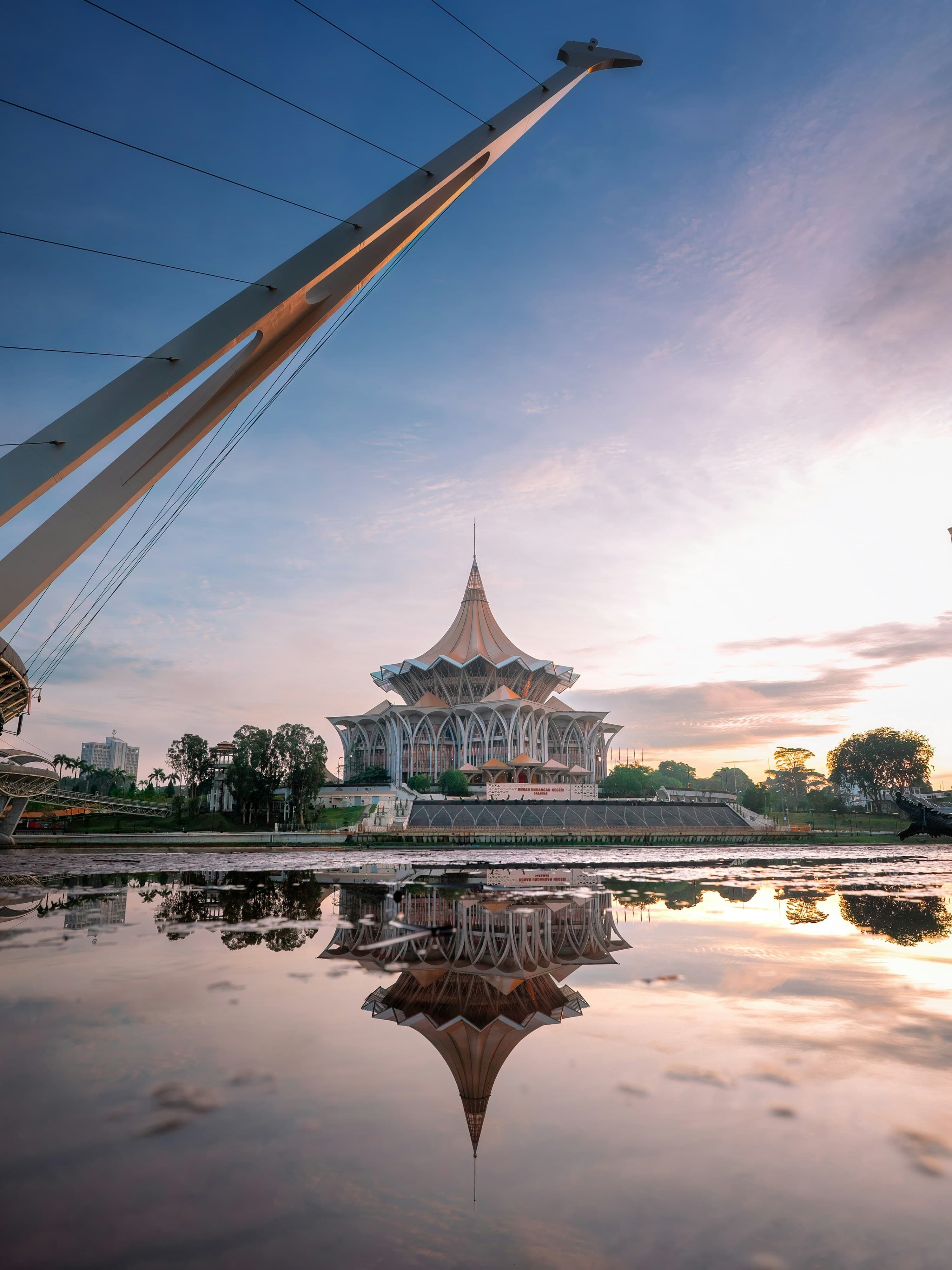 Kuching, Sarawak cityscape — the city of cats, Borneo